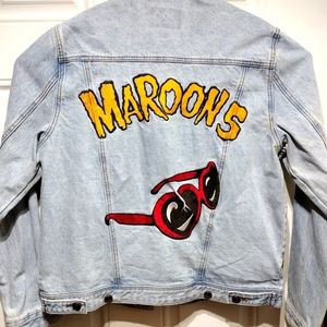 Maroon 5 Woman's Denim Jean Button Up Jacket Size Medium